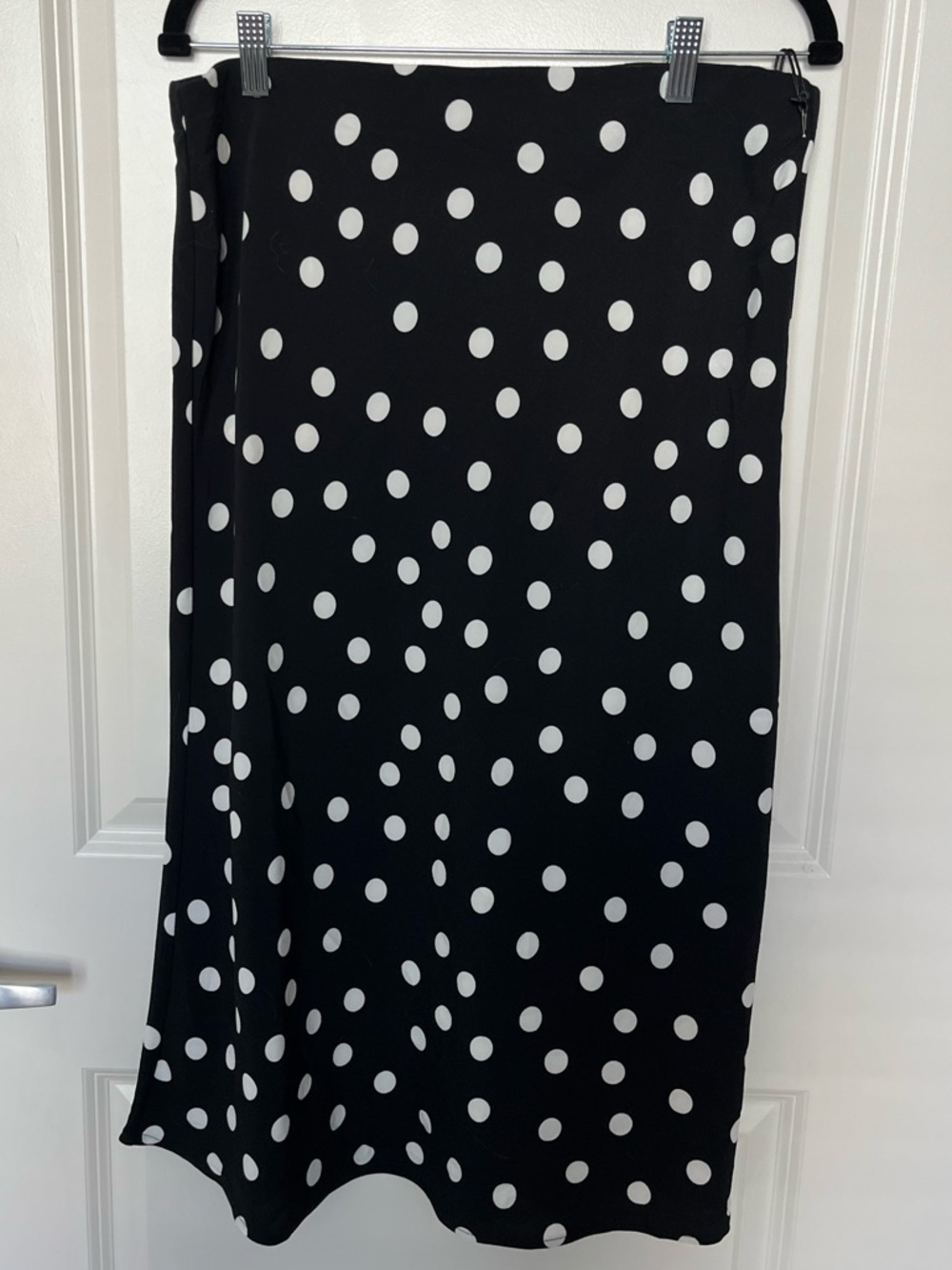 Rachel Zoe Black and White Polka Dot Midi Skirt